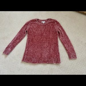Mauve Chenille Orvis Sweater Size M